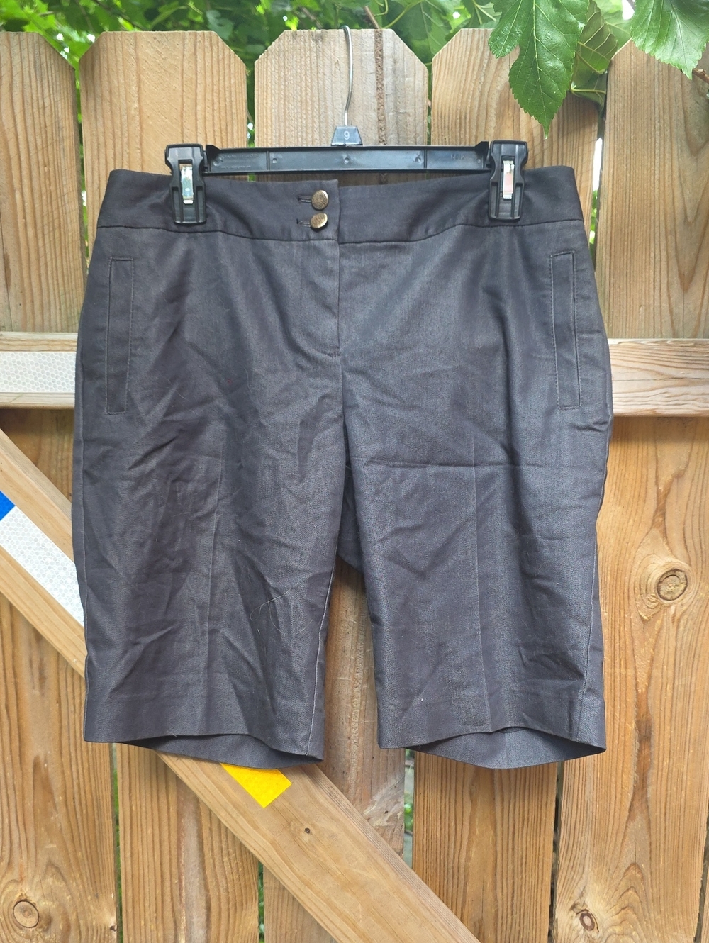 attention Brown Tailored Bermuda Shorts